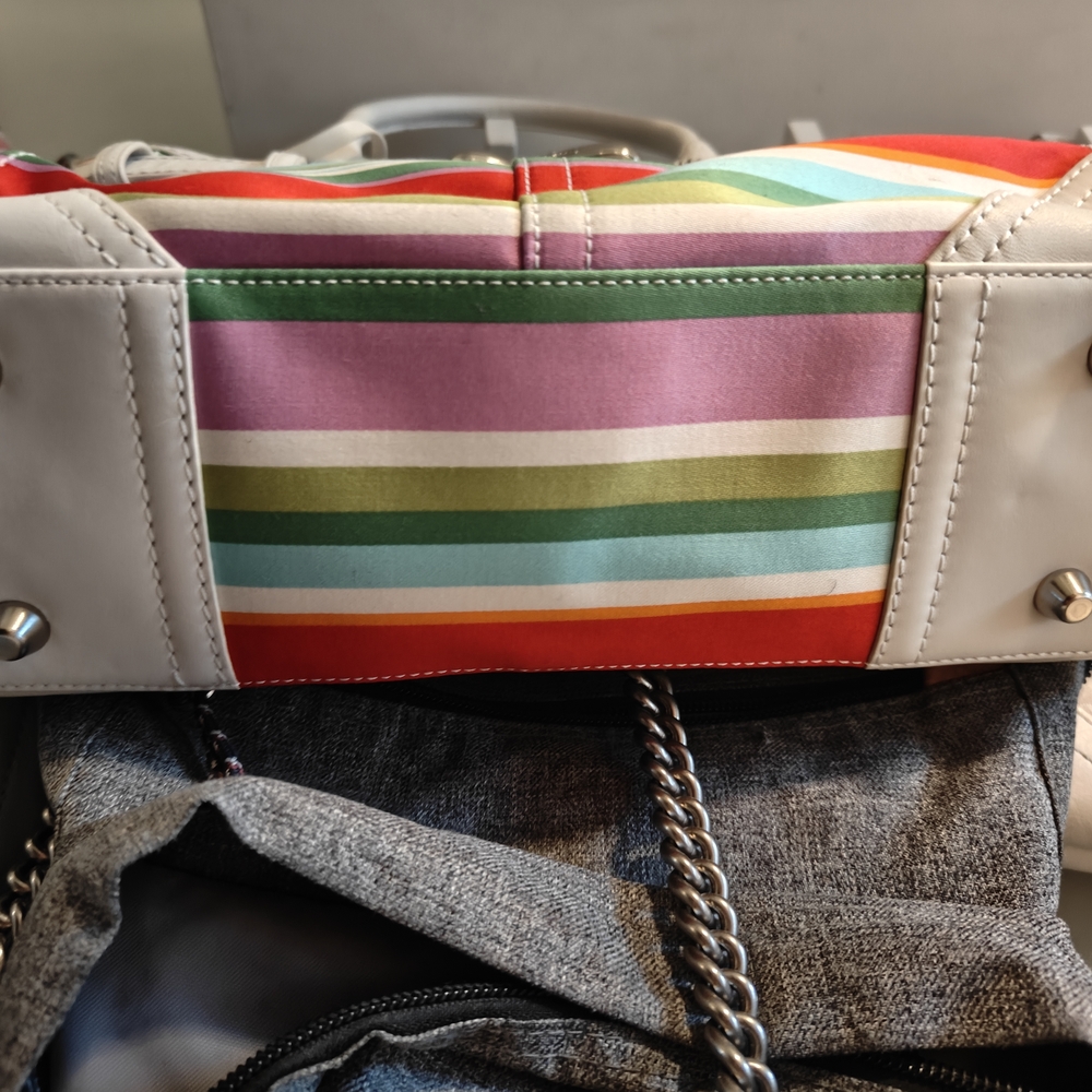 Striped Multicolor Tote Bag - Picture 2 of 5